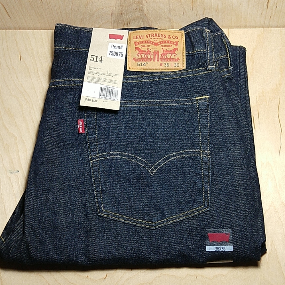 Levi's 514 Straight Fit Men's Denim Jeans 36-30